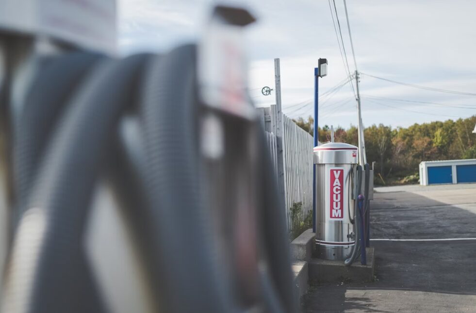 屋外にある掃除機