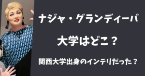 ナジャ・グランディーバの大学はどこ？関西大学出身のインテリだった？